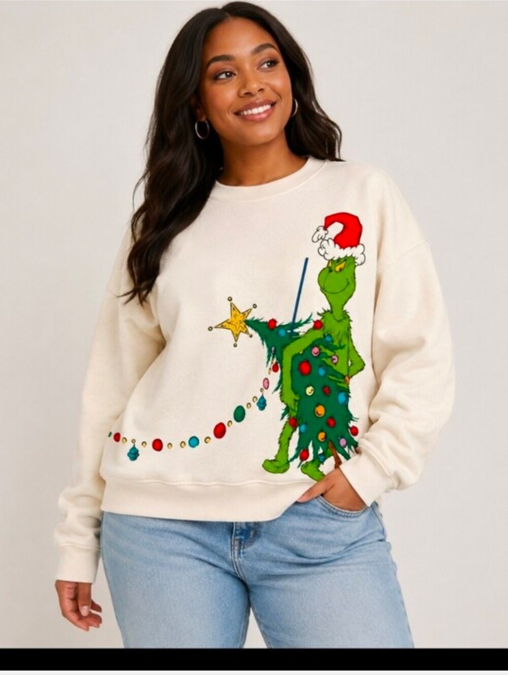 The Grinch Stole Christmas 2 Sided Super Soft Sweatshirt Dr Seuss Size XXS